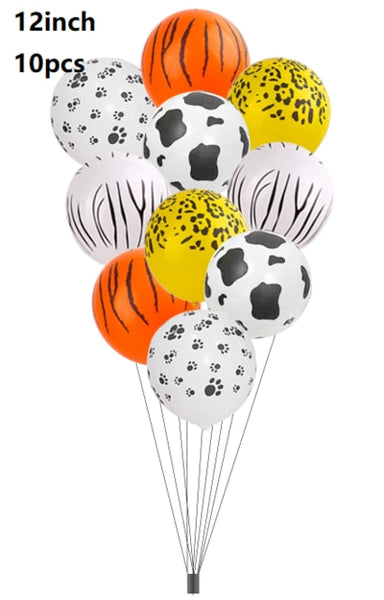 Animal Ballons Jungle Helium Balloons Safari Party Baby Shower Birthday Party Decorations Kids Wild One 1st Birthday Foil Baloon